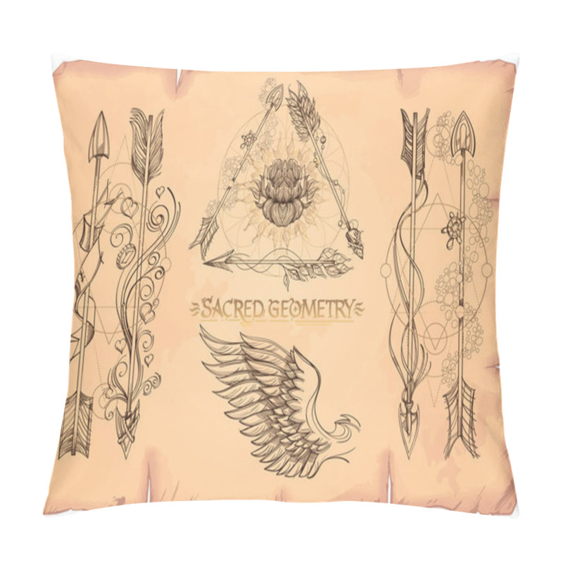 Personality  Arrows, Flowers And Wings.  Pillow Covers