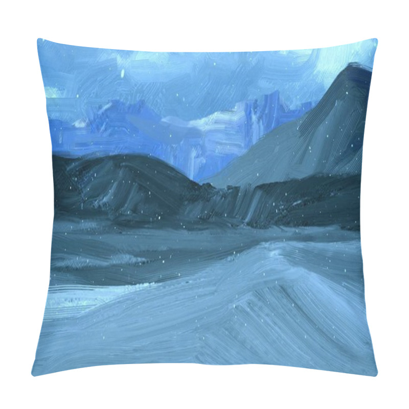 Personality  Winter Landscape In The Mountains Pillow Covers