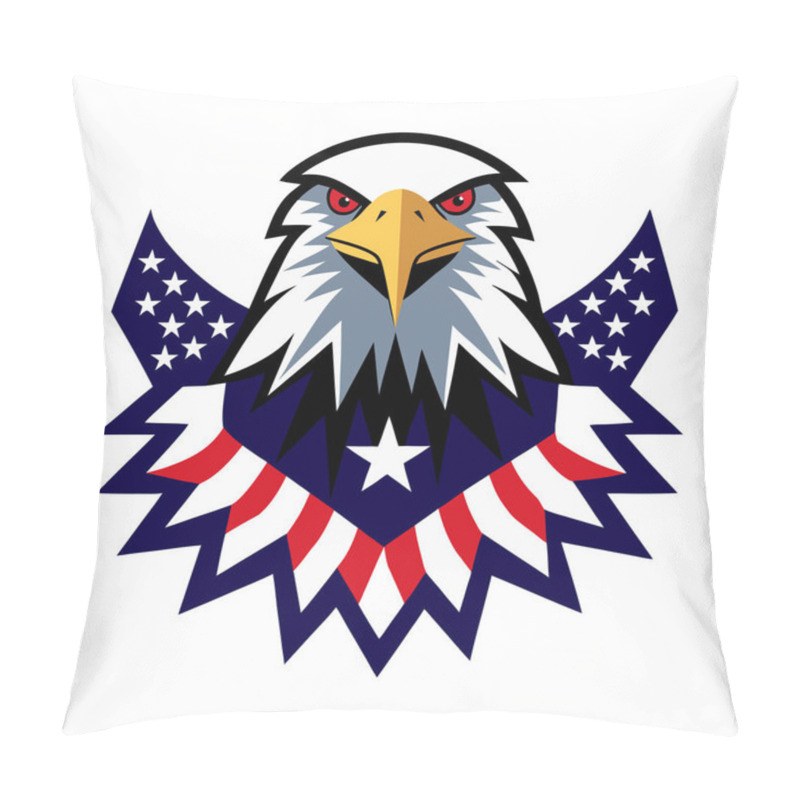 Personality  Eagle Shaped With Flag Wings And Stars Pillow Covers