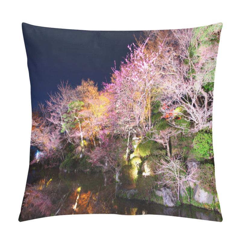 Personality  Sakura And River At Night Pillow Covers