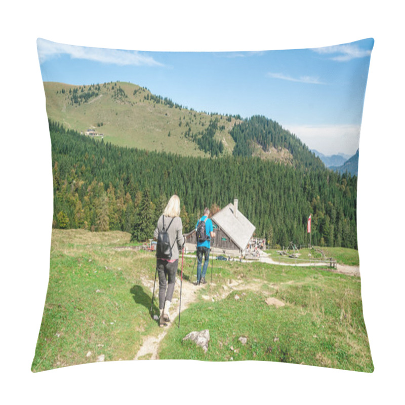 Personality  Two Hiker In The Alps Pillow Covers