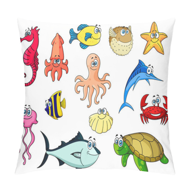 Personality  Cartoon Sea Animals For Underwater Wildlife Design Pillow Covers