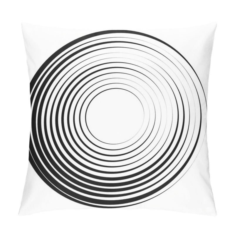 Personality  Radial, Radiating Circular Graphic. Pillow Covers