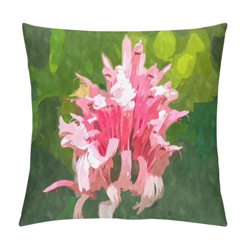 Personality  Watercolor Flower Painting Illustration.Exotic Flowers Blooming In Botanical Garden In Spring Season.Beautiful Floral Wallpaper Painted With Water Color On Canvas For Poster And Postcard Design Pillow Covers