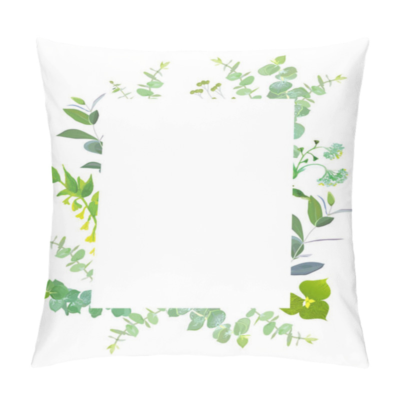 Personality  Square Botanical Vector Design Frame Pillow Covers