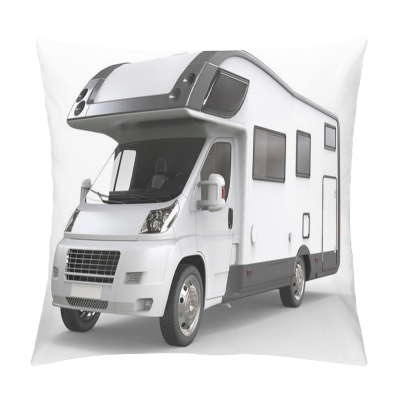 Personality  White Camper Vehicle - Studio Lighting Closeup Shot Pillow Covers