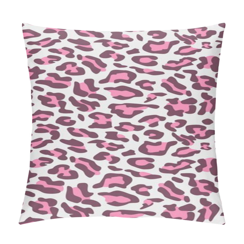 Personality  Seamless Pink Leopard Texture Pattern. Pillow Covers