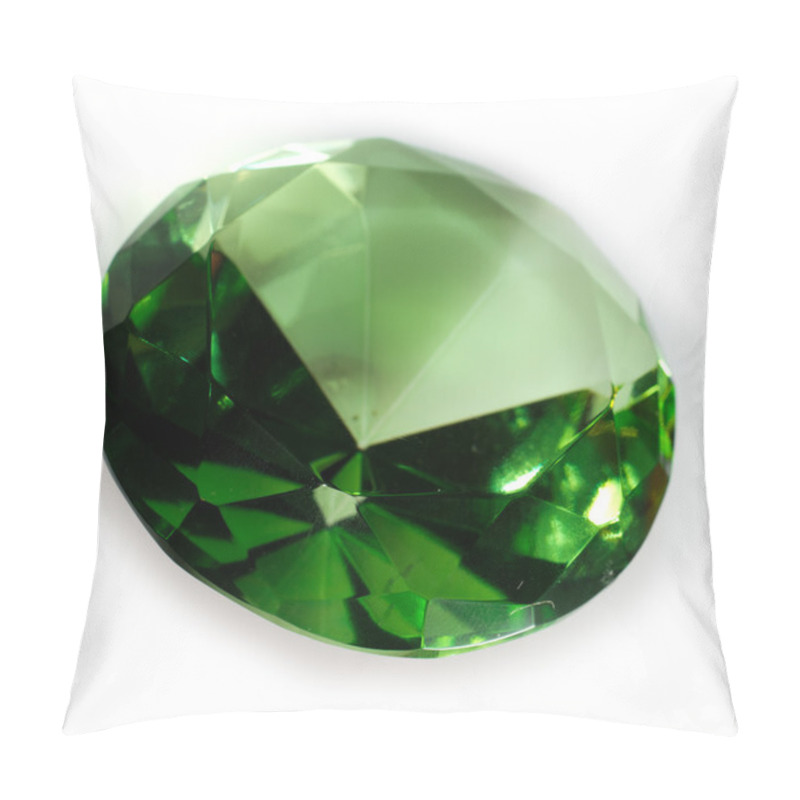 Personality  Emerald Green Faceted Gemstone Pillow Covers