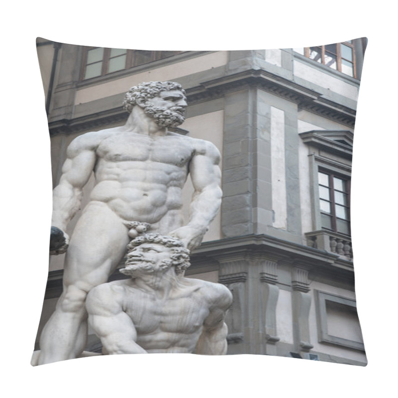 Personality  Statue Of Hercules And Persimmon Pillow Covers