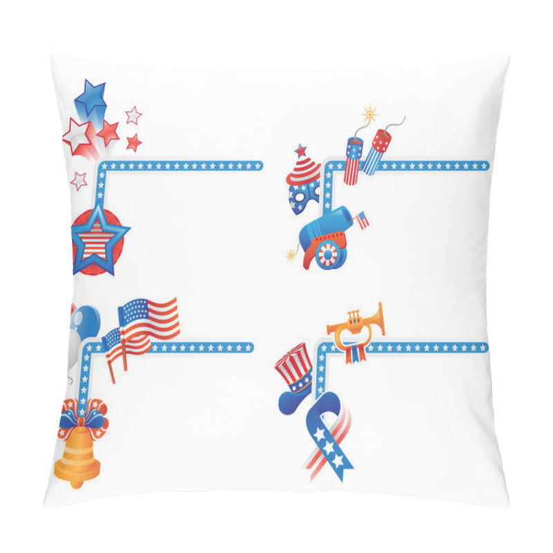 Personality  4TH July Corners Pillow Covers