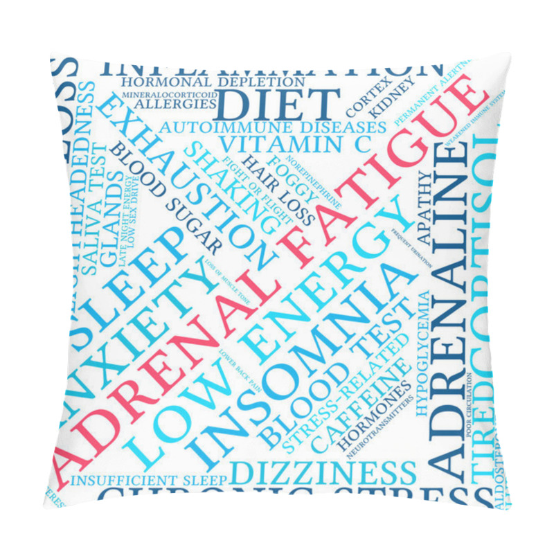 Personality  Adrenal Fatigue Word Cloud Pillow Covers