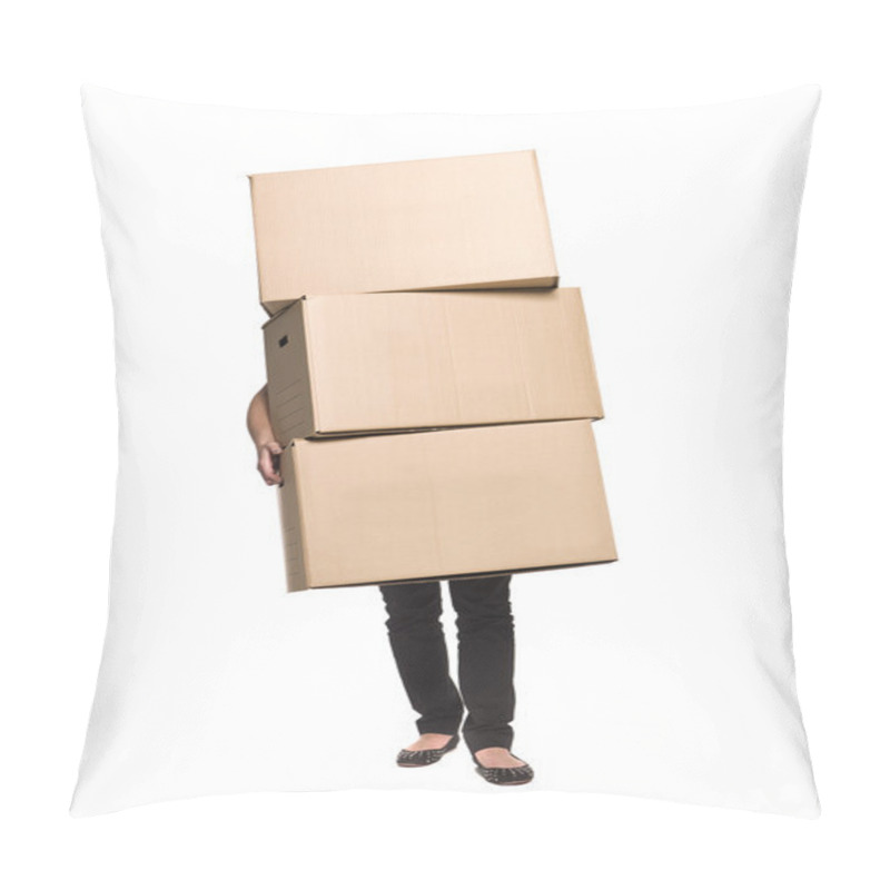 Personality  Woman With Three Boxes Pillow Covers