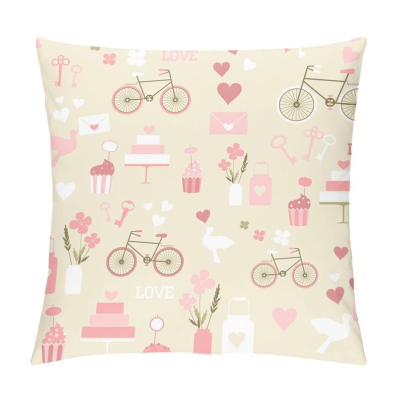 Personality  Seamless Wedding Pattern Pillow Covers