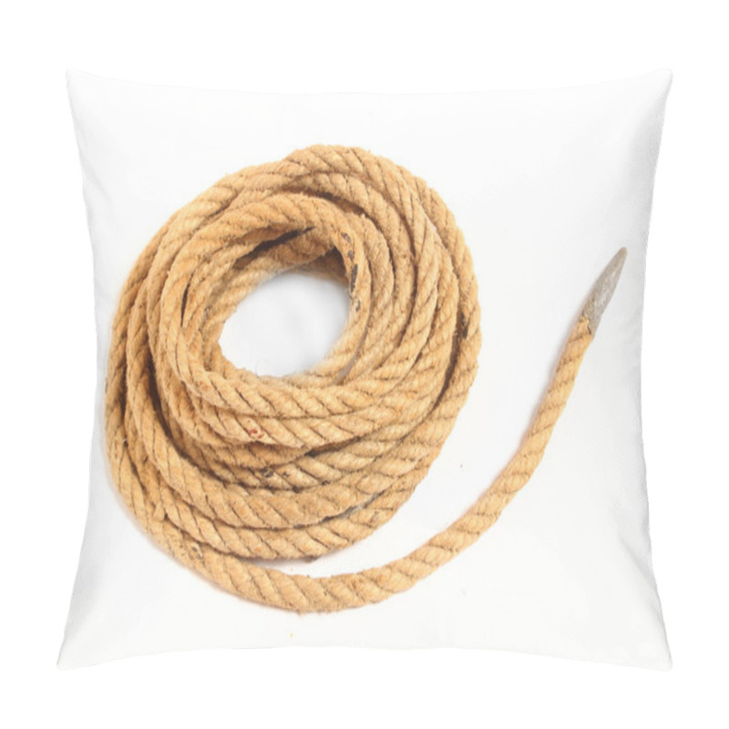 Personality  Ball Of Hemp Rope Isolated On White Background Pillow Covers