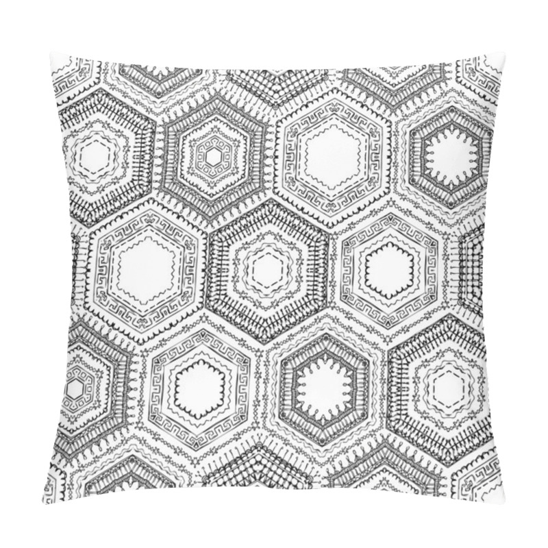 Personality  Crochet Seamless Hexagons Pattern.  Pillow Covers