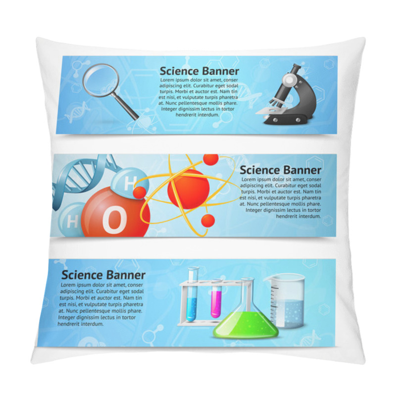 Personality  Science Realistic Banners Pillow Covers