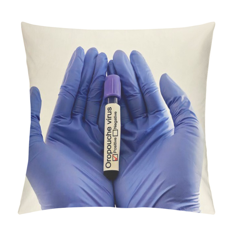 Personality  Scientist With Oropouche Virus Positive Blood Sample. Medical Laboratory Pillow Covers