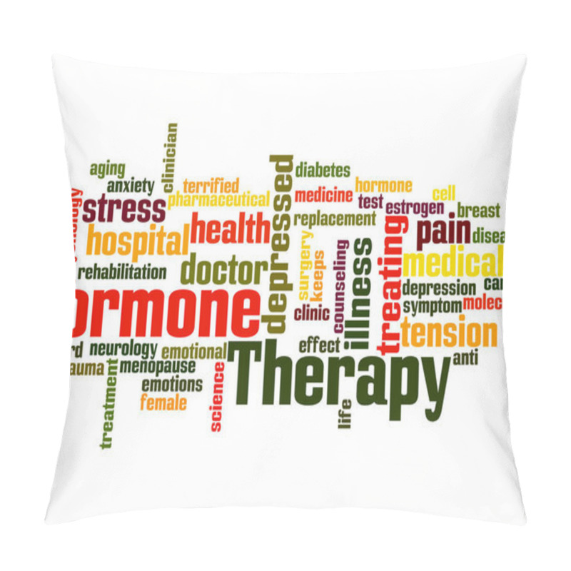 Personality  Hormone Therapy, Word Cloud Concept 2 Pillow Covers