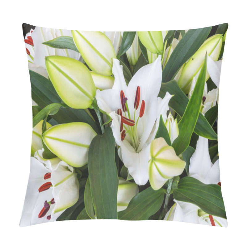 Personality  Bush Of Purple Lily Flowers (Lilium) Pillow Covers