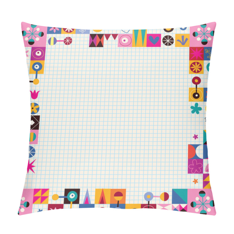 Personality  Hearts, Stars And Flowers Abstract Border Pillow Covers