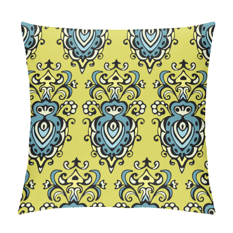 Personality  Damask Royal Seamless Pattern Vector Design Pillow Covers