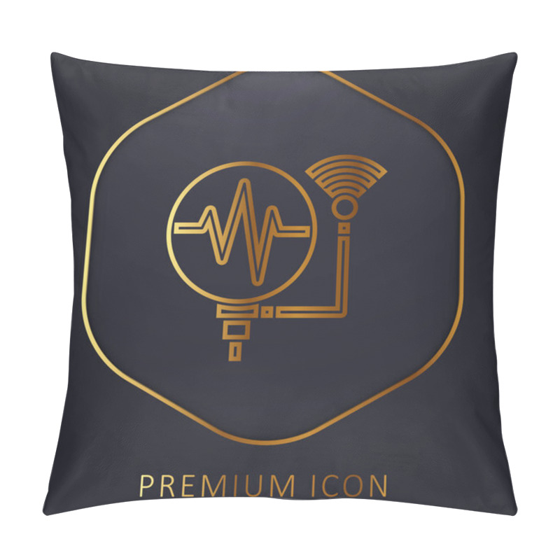 Personality  Assistant Golden Line Premium Logo Or Icon Pillow Covers