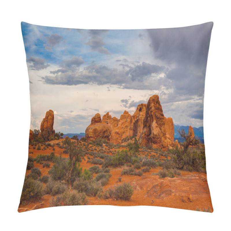 Personality  Beautiful Rock Formations In Arches National Park, Utah, USA Pillow Covers