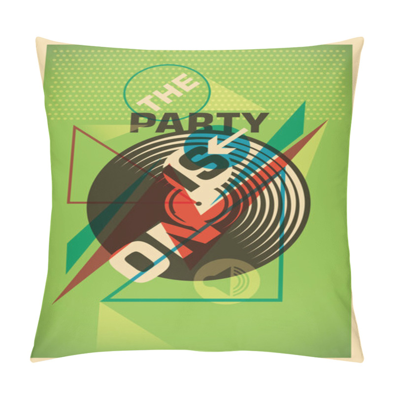 Personality  Abstract Party Poster Design. Pillow Covers