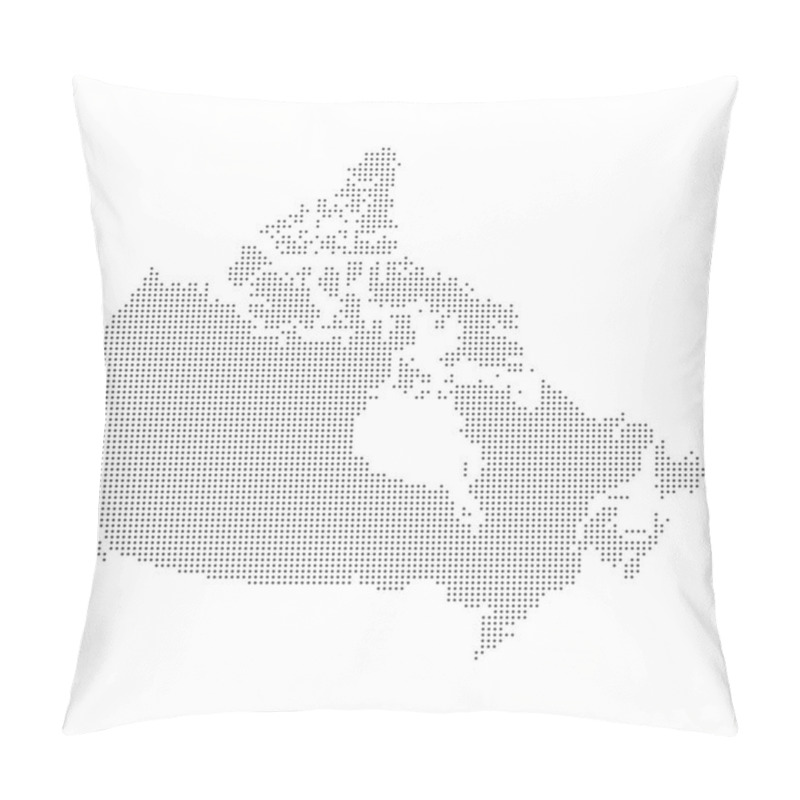 Personality  Dotted Map Of Canada. Vector Eps10. Pillow Covers