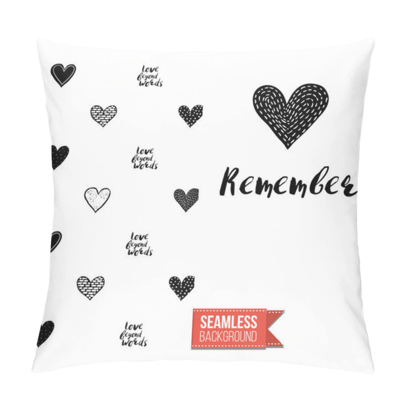 Personality  Love Beyond Words, Background, Vector Illustration. Pillow Covers