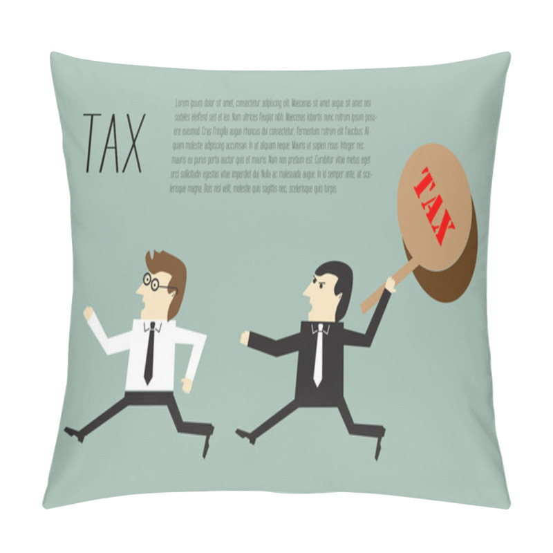 Personality  Businessman Running Tax Evasion Pillow Covers