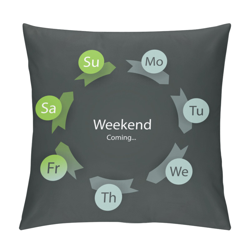 Personality  Weekend's Coming - Vector Illustration Pillow Covers