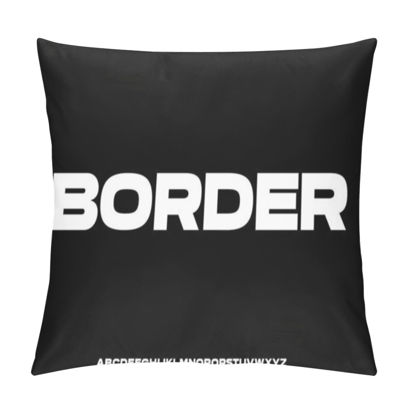 Personality  Strong Bold Sans Serif Display Font Vector Pillow Covers