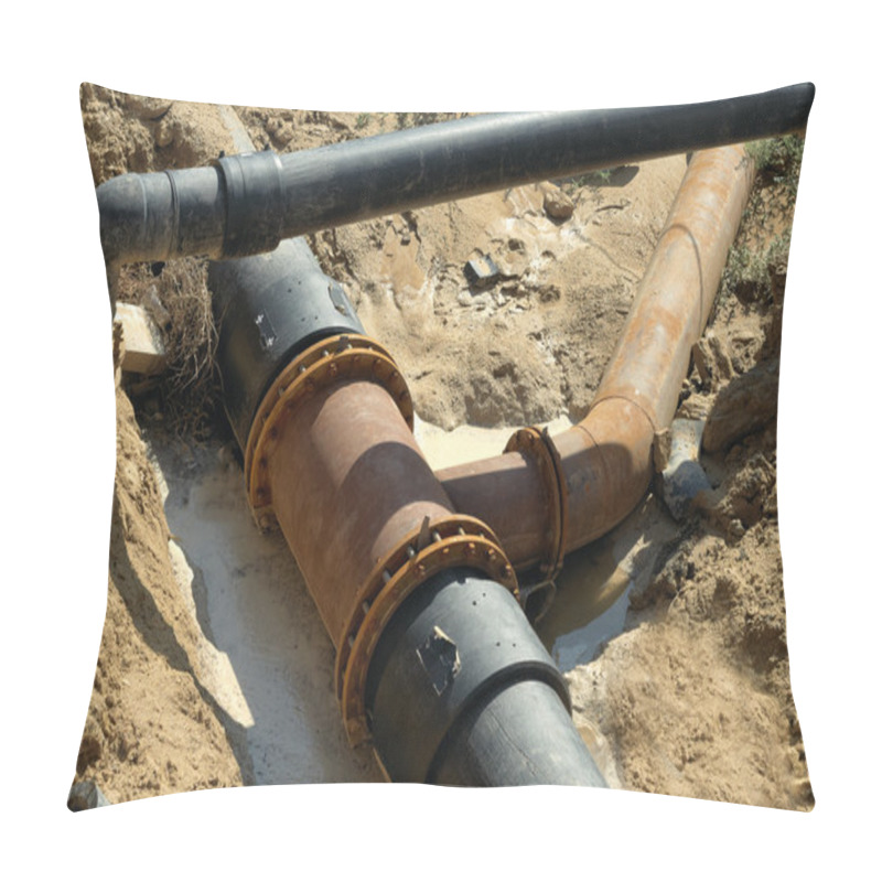 Personality  Plastic Pipes In The Ground. Pillow Covers