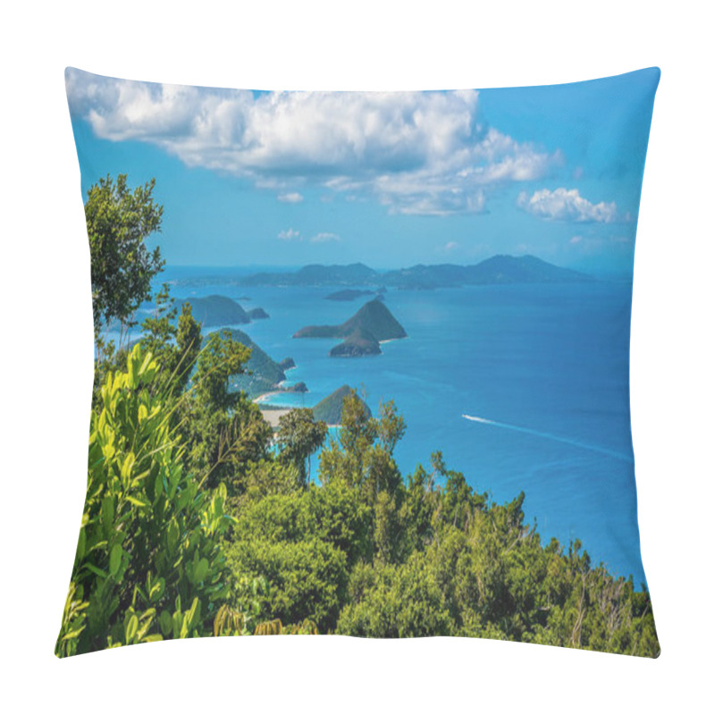 Personality  A View Down The Coast Of Tortola Towards Jost Van Dyke Island Pillow Covers