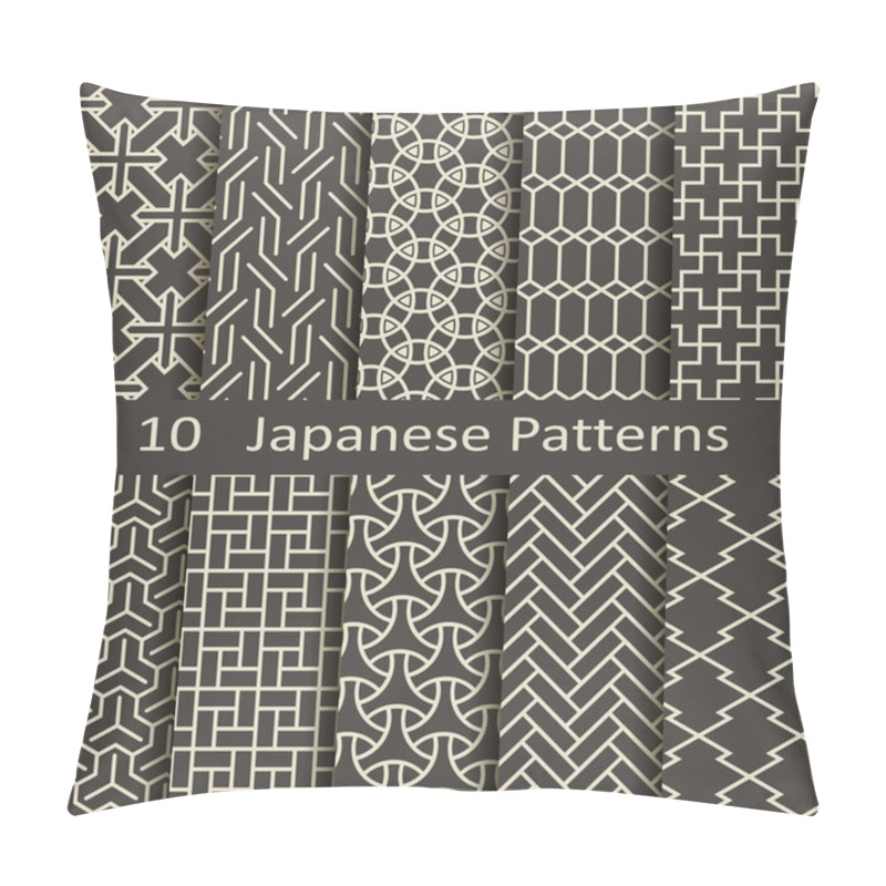 Personality  Set Of Ten Japanese Patterns Pillow Covers