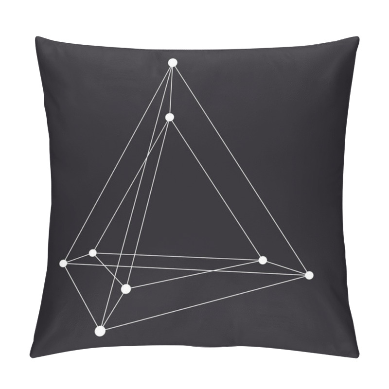 Personality  Hypertetrahedron 3D Object. Vector Illustration Pillow Covers