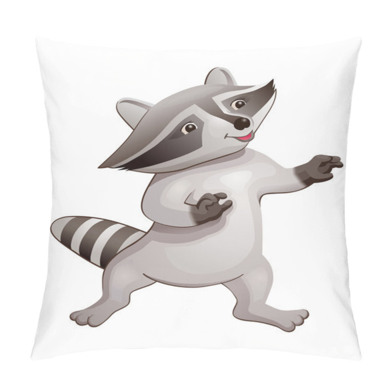 Personality  Cute Raccoon Illustration Pillow Covers