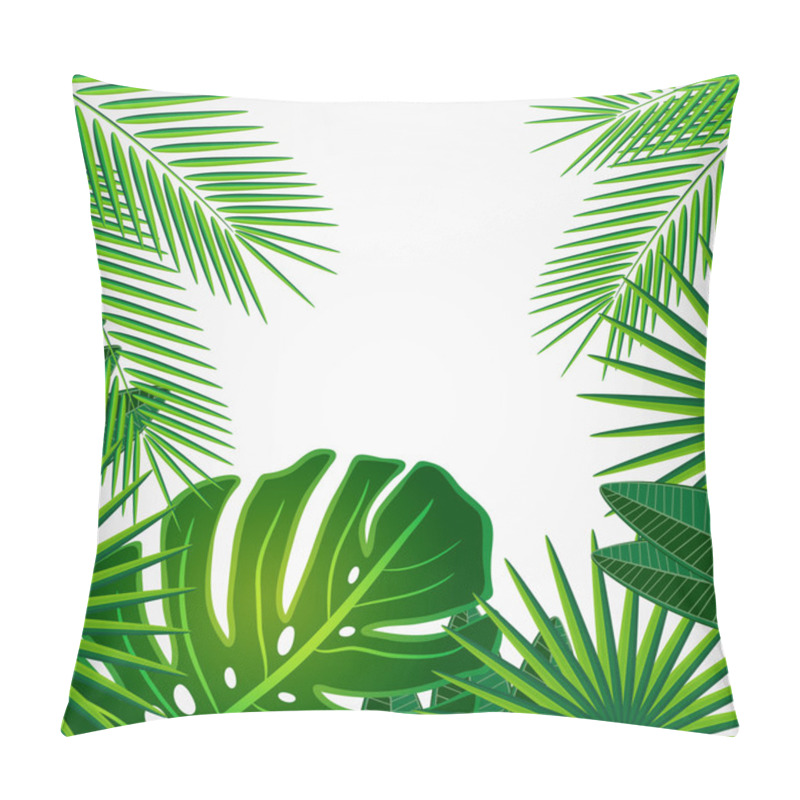 Personality  Tropical Leaves. Floral Design Background. Pillow Covers