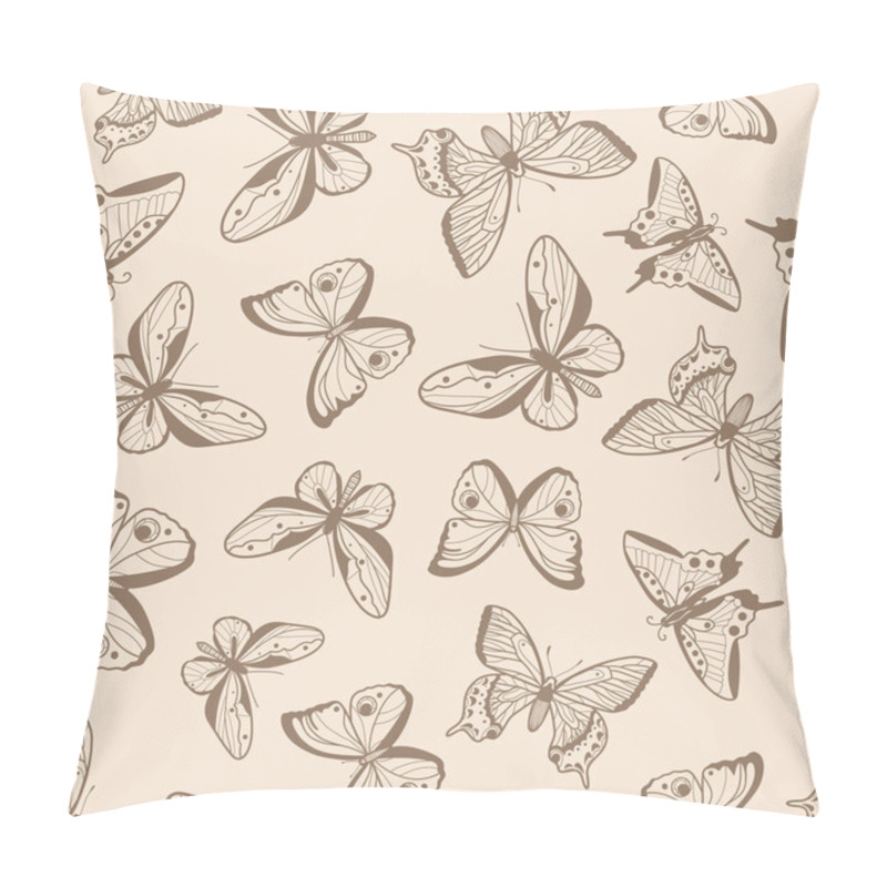 Personality  Butterflies Seamless Pattern. Pillow Covers