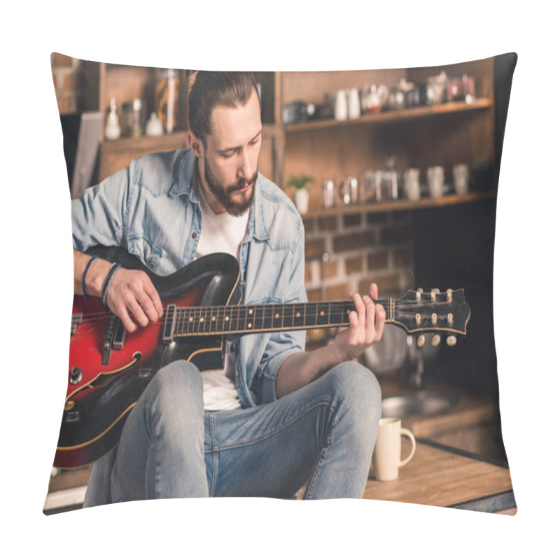 Personality  Man Playing Guitar  Pillow Covers