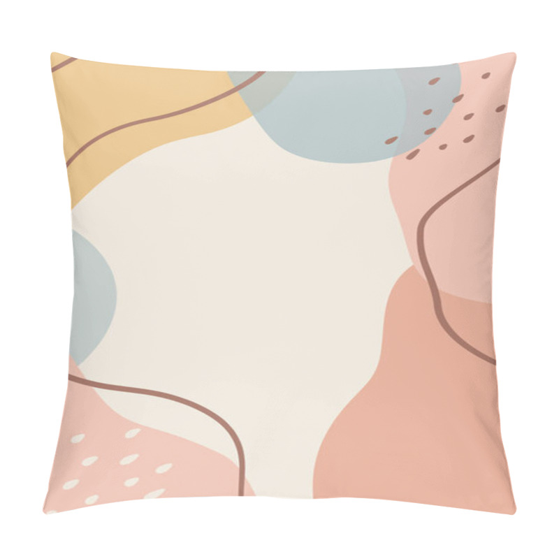 Personality  Organic Abstract Pastel Shapes Background, Memphis Style Background, Minimalist Aesthetic Pillow Covers