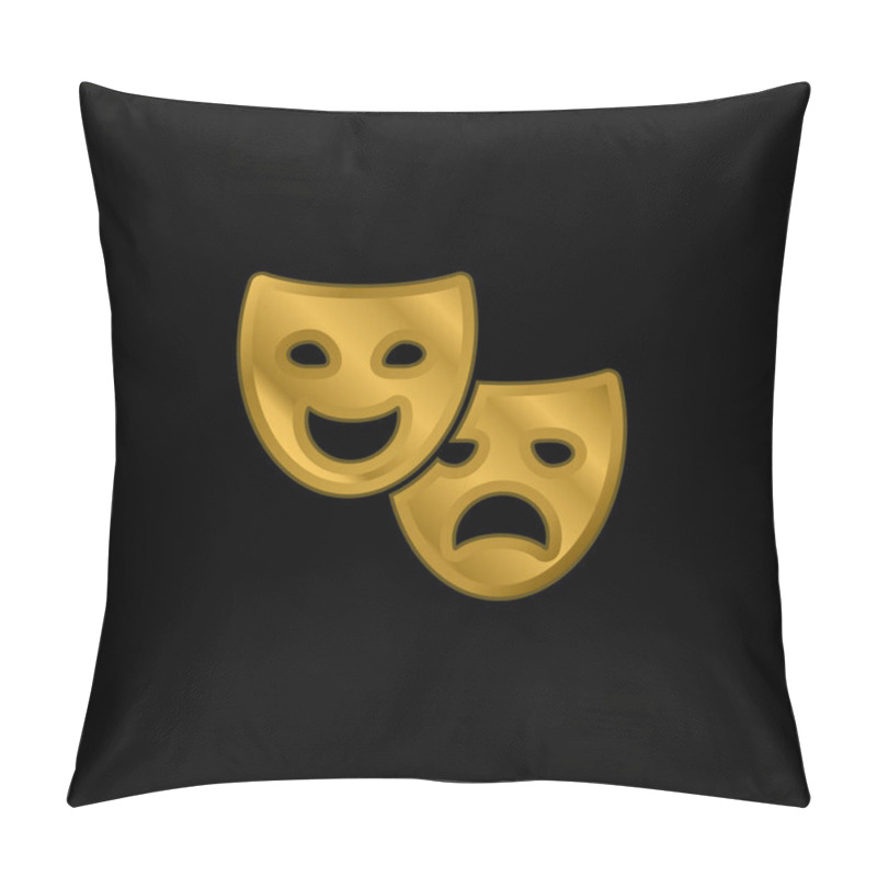 Personality  Art Dec  Gold Plated Metalic Icon Or Logo Vector Pillow Covers