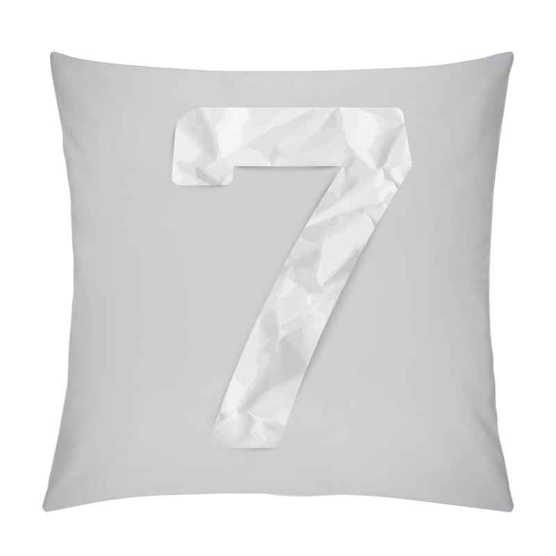 Personality  Paper  Number Seven On Grey Background Pillow Covers