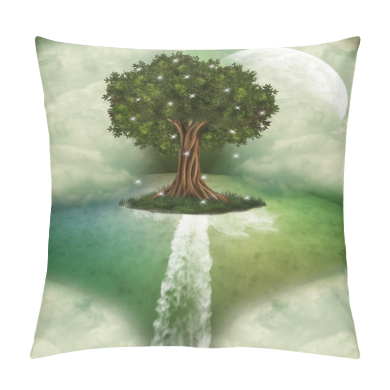 Personality  Tree In A Fantasy Landscape Pillow Covers