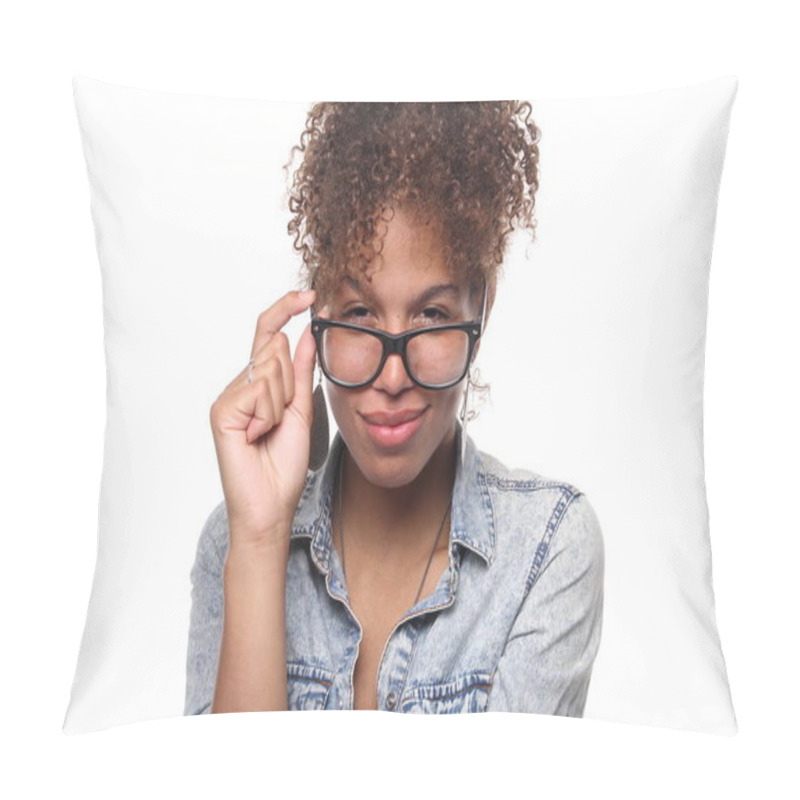 Personality  Beautiful Happy Afro Woman Pillow Covers