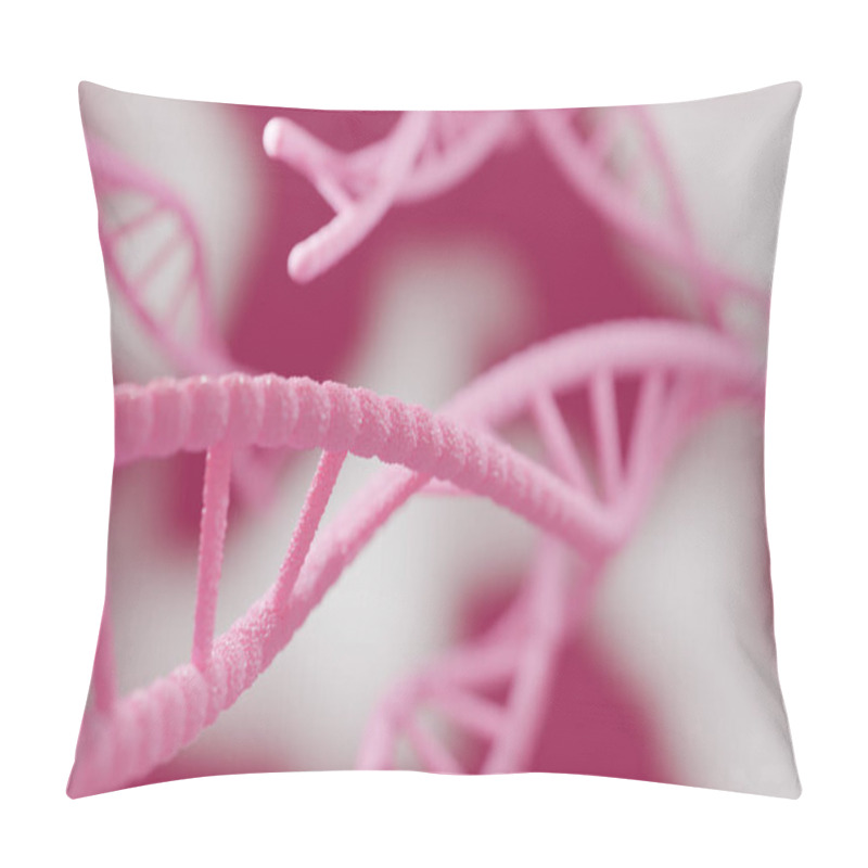 Personality  3D Illustration Of Conceptual DNA Helix Background Pillow Covers