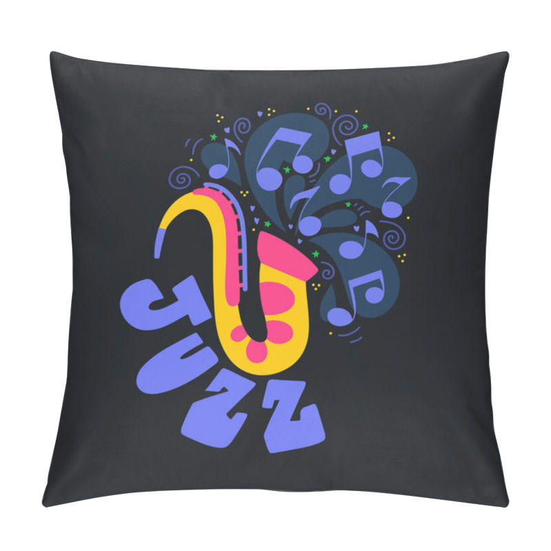 Personality  Handdrawn Illustration On Music  - Lettering And Illustrations Of Musical Instruments. Poster Or T-shirt Design. Pillow Covers