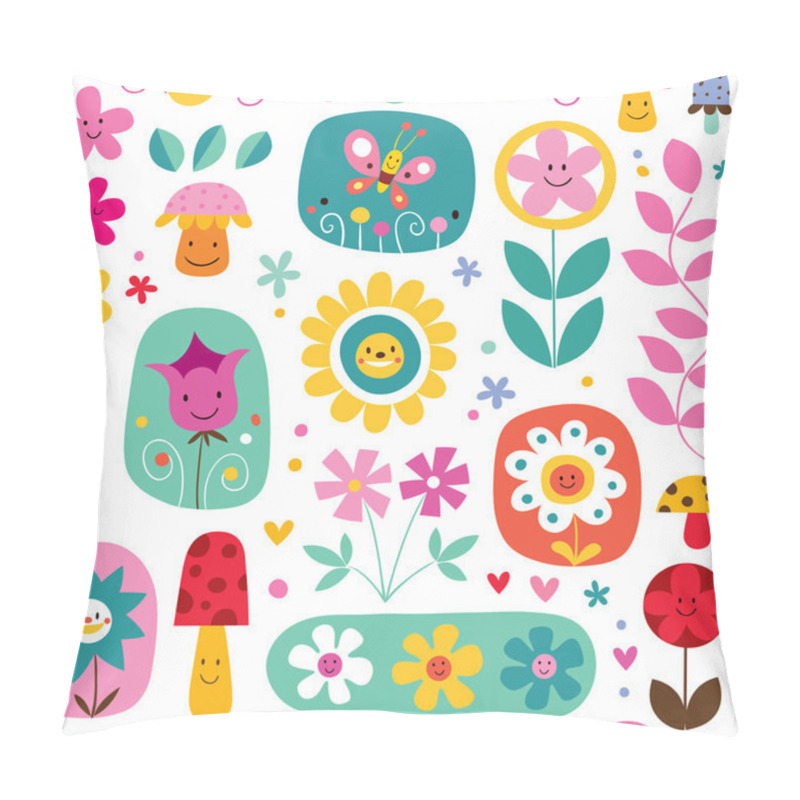 Personality  Cute Flowers Pattern Pillow Covers