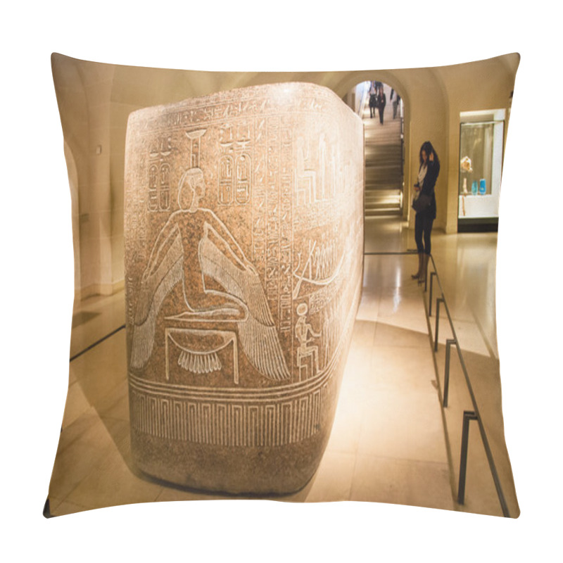 Personality  Paris: Egyptian Area In Louvre Museum Pillow Covers